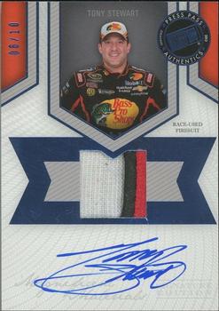 2013 Press Pass Fanfare - Magnificent Materials Signature Edition Blue #MMSE-TS Tony Stewart Front