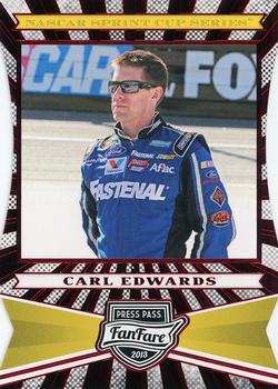 2013 Press Pass Fanfare - Red Foil Die Cuts #16 Carl Edwards Front