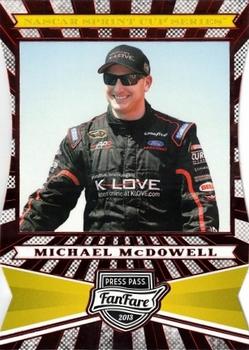 2013 Press Pass Fanfare - Red Foil Die Cuts #38 Michael McDowell Front