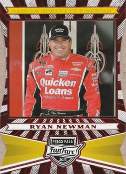 2013 Press Pass Fanfare - Red Foil Die Cuts #44 Ryan Newman Front