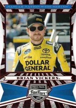 2013 Press Pass Fanfare - Red Foil Die Cuts #77 Brian Vickers Front