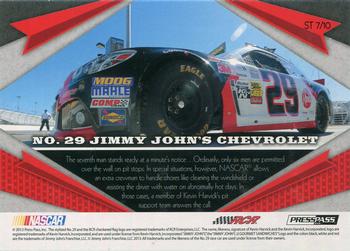 2013 Press Pass Fanfare - Showtime #ST 7 No. 29 Jimmy John's Chevrolet Back