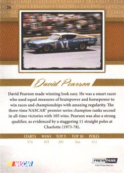 2013 Press Pass Legends #26 David Pearson Back