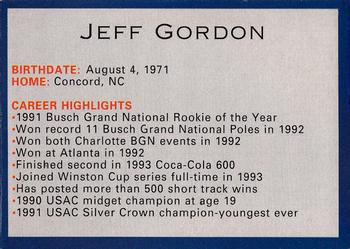 1993 Action Valvoline Performance Team #NNO Jeff Gordon Back