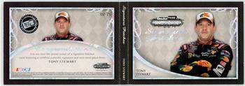 2013 Press Pass Showcase - Signature Patches Book Card #SSP-TS Tony Stewart Back