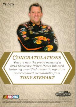 2013 Press Pass Showcase - Prized Pieces Ink #PPI-TS Tony Stewart Back