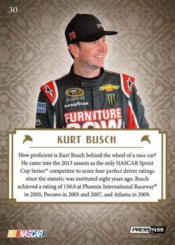 2013 Press Pass Showcase - Blue #30 Kurt Busch Back