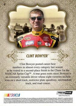 2013 Press Pass Showcase - Gold #4 Clint Bowyer Back