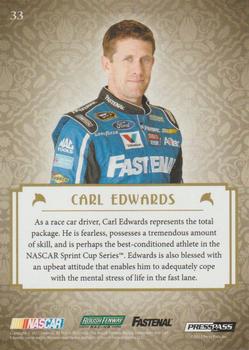 2013 Press Pass Showcase - Gold #33 Carl Edwards Back