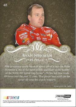 2013 Press Pass Showcase - Gold #48 Ryan Newman Back