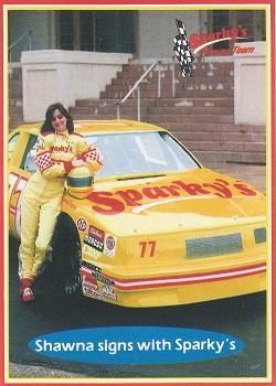 1991 Sparky's Racing Team #9 Shawna signs with Sparky Front