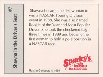 1991 Sparky's Racing Team #7 Shawna in the Driver's Seat Back