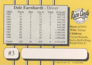 1991 Maxx Racing For Kids Special Edition #3 Dale Earnhardt Back
