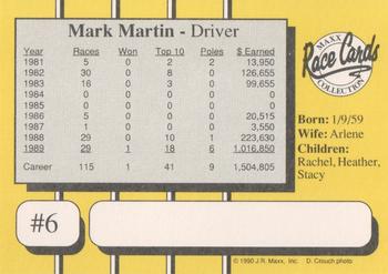 1991 Maxx Racing For Kids Special Edition #6 Mark Martin Back