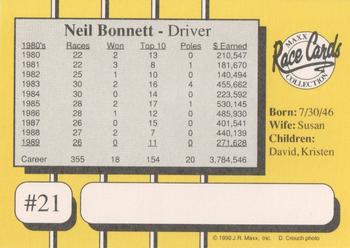 1991 Maxx Racing For Kids Special Edition #21 Neil Bonnett Back