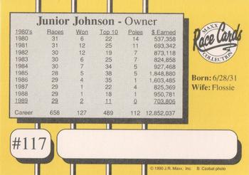 1991 Maxx Racing For Kids Special Edition #117 Junior Johnson Back