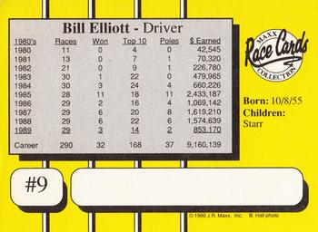 1991 Maxx Racing For Kids Special Edition #9 Bill Elliott Back