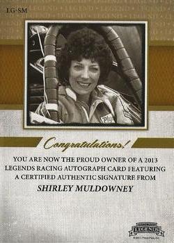 2013 Press Pass Legends - Autographs Holofoil #LG-SM Shirley Muldowney Back