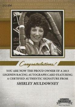 2013 Press Pass Legends - Autographs Silver #LG-SM Shirley Muldowney Back