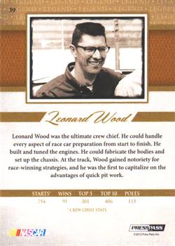 2013 Press Pass Legends - Melting Foil #39 Leonard Wood Back