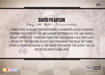 2013 Press Pass Legends - Famous Feats Holofoil #FF 5 David Pearson Back