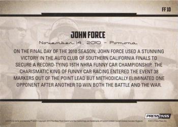 2013 Press Pass Legends - Famous Feats Holofoil #FF 10 John Force Back