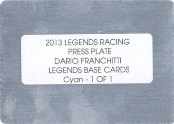 2013 Press Pass Legends - Press Plates Cyan #11 Dario Franchitti Back