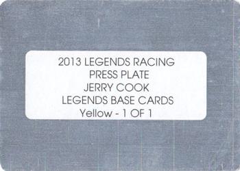 2013 Press Pass Legends - Press Plates Yellow #7 Jerry Cook Back