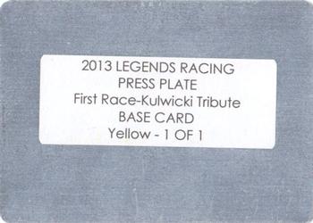 2013 Press Pass Legends - Press Plates Yellow #55 Alan Kulwicki Back