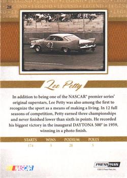 2013 Press Pass Legends - Red #28 Lee Petty Back
