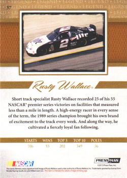 2013 Press Pass Legends - Red #37 Rusty Wallace Back