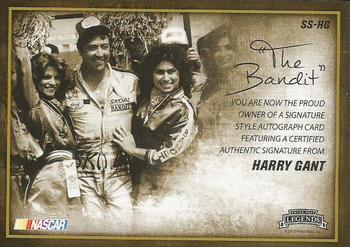 2013 Press Pass Legends - Signature Style Autographs Gold #SS-HG Harry Gant Back