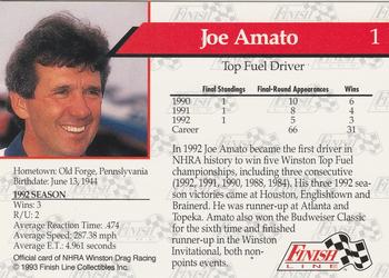 1993 Finish Line NHRA #1 Joe Amato Back