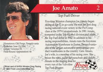 1993 Finish Line NHRA #2 Joe Amato Back