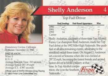 1993 Finish Line NHRA #4 Shelly Anderson Back