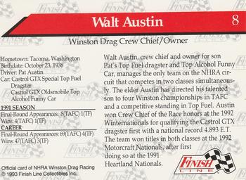 1993 Finish Line NHRA #8 Walt Austin / Pat Austin Back