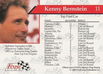 1993 Finish Line NHRA #11 Kenny Bernstein's Car Back