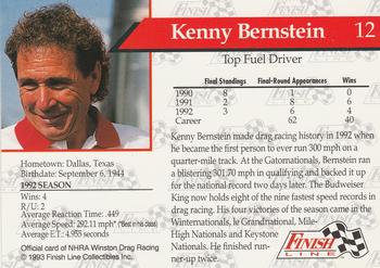 1993 Finish Line NHRA #12 Kenny Bernstein Back