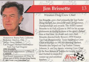 1993 Finish Line NHRA #13 Jim Brissette Back