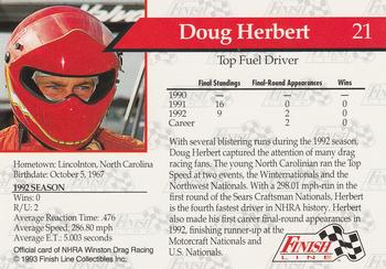 1993 Finish Line NHRA #21 Doug Herbert Back