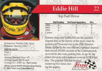 1993 Finish Line NHRA #22 Eddie Hill Back