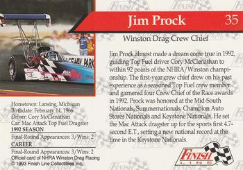 1993 Finish Line NHRA #35 Jim Prock Back