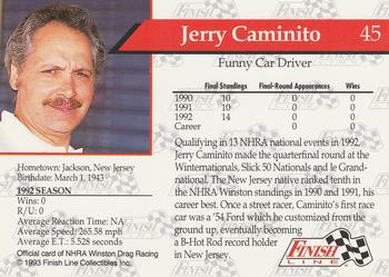 1993 Finish Line NHRA #45 Jerry Caminito Back