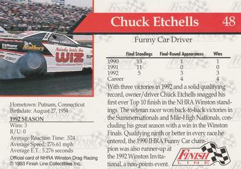 1993 Finish Line NHRA #48 Chuck Etchells Back