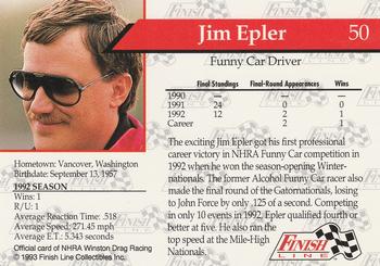 1993 Finish Line NHRA #50 Jim Epler Back