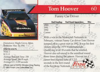 1993 Finish Line NHRA #60 Tom Hoover Back