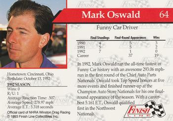 1993 Finish Line NHRA #64 Mark Oswald Back
