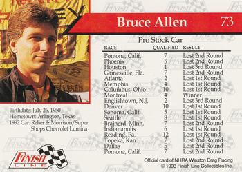 1993 Finish Line NHRA #73 Bruce Allen's Car Back