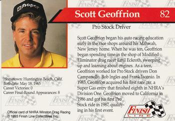 1993 Finish Line NHRA #82 Scott Geoffrion Back