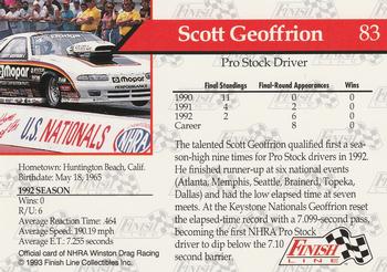 1993 Finish Line NHRA #83 Scott Geoffrion Back